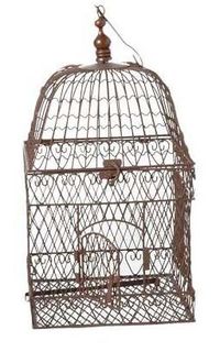 Cage-A-Oiseaux-Autour-De-La-Montagne-Cage-En-Metal-Carree