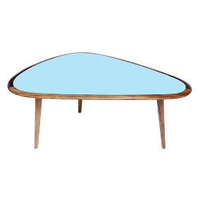 Table fifties small bleue