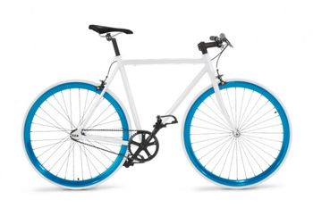 Vélo Fixie Myfab blanc:bleu