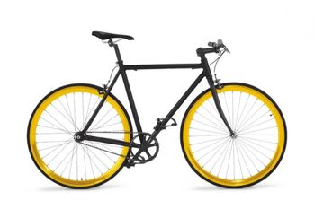 Vélo Fixie Myfab noir:jaune