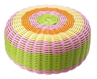 Scoubidous pouf multicolore